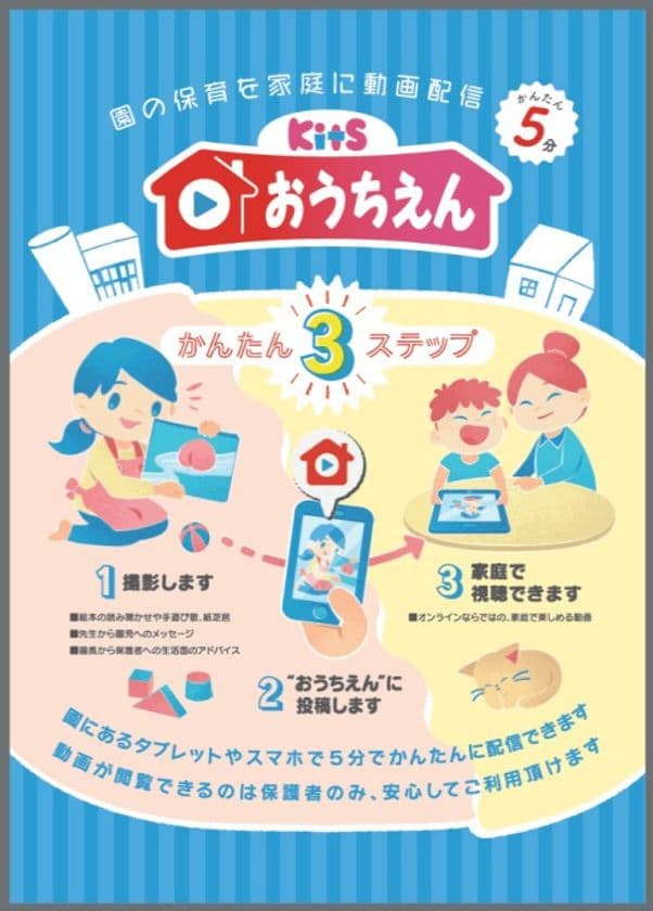 オンライン保育用動画配信サービス「おうちえん」
サービス開始・追手門学院幼稚園にて関西初導入決定！！
～資本業務提携先の株式会社スマートエデュケーションが開発～