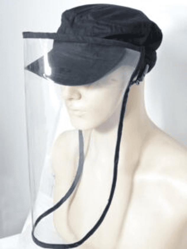 眼鏡・帽子に脱着可能な携帯式防護マスク「エチケットWindow」
　インターネットで販売開始