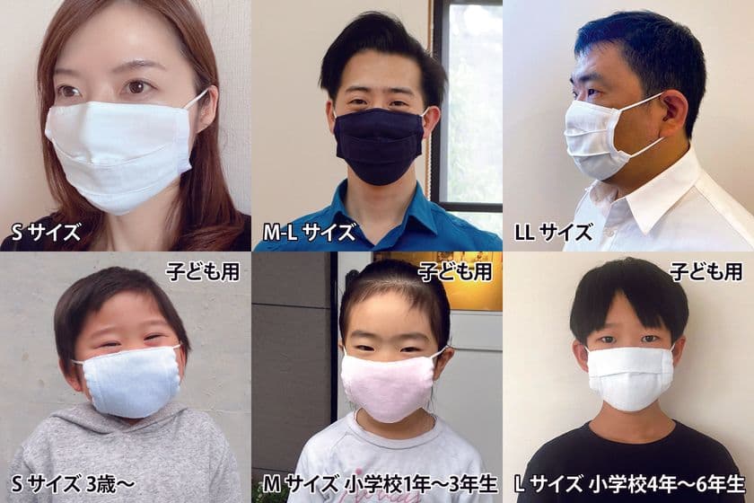 グランマーマのお針箱、
子供用Sサイズから大人用LLサイズまで6サイズ展開の
「ガーゼマスク」をネットショップにて5月13日に発売！