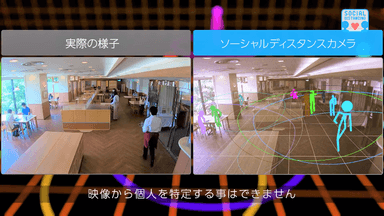 実際の様子とプライバシー保護画像