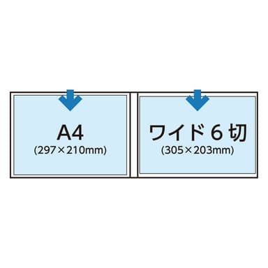 プロフェッショナルプリントアルバム IV（A4ヨコ）収納例