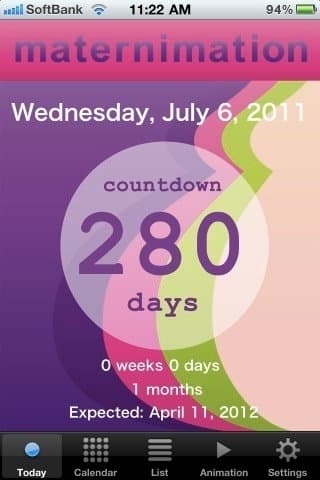 予定日までのカウントダウン