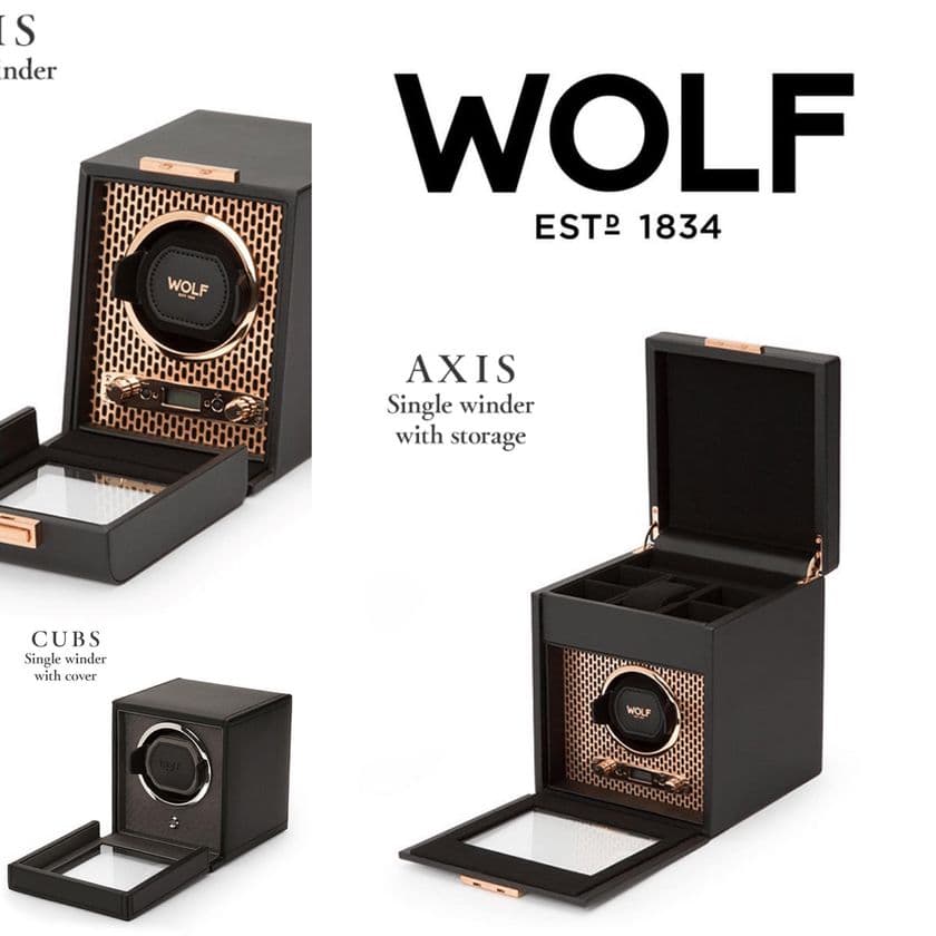 UK発ラグジュアリーブランド「WOLF Axis watch winder」
日本初上陸！クラウドファンディング“Makuake”にて
プロジェクト開始1週間で目標金額500％達成