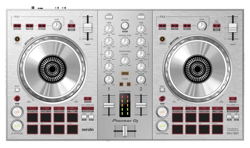 DJが初めての方でも本格的なDJプレイを楽しめる
Serato DJ Lite対応DJコントローラー「DDJ-SB3」に
限定ピュアシルバーモデル「DDJ-SB3-S」が登場