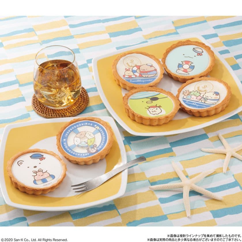 大人気のすみっコぐらしのタルトが
かわいいマリン柄になって新登場！