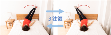 寝たままできる時計でクビレエクササイズ.1