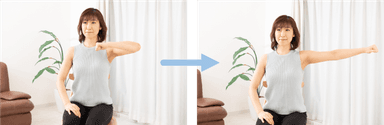 二の腕パンチで霜降り度チェック