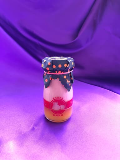 カシスとオレンジのプリン