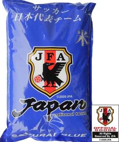 「サッカー日本代表チーム・米」ロゴ