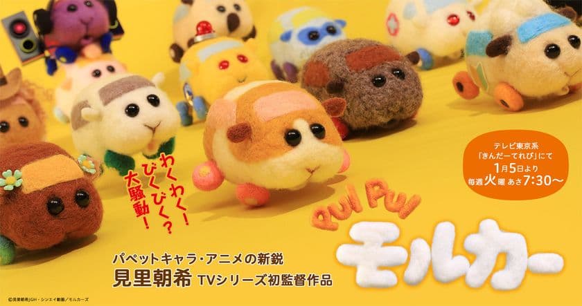 国内外受賞多数！パペットアニメ期待の
新鋭・見里朝希監督とシンエイ動画が初タッグ！
『PUI PUI モルカー』2021年1月放送開始！