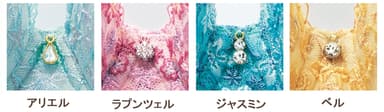 胸元のクリスタルチャーム