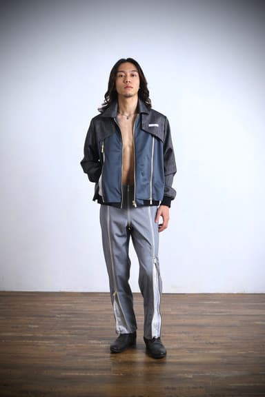zip-up Layered Jacket