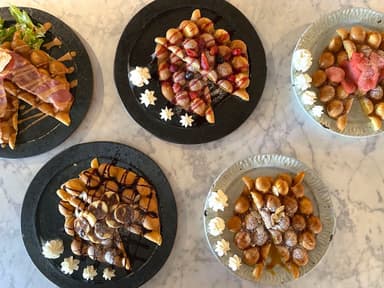 スイーツメニューパッフル各種