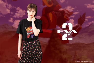 エヴァンゲリオン×ANNA SUI　Tシャツ　初号機(着用イメージ)