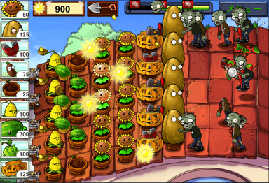 プラントvs.ゾンビ　プレイ画面