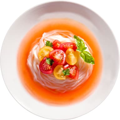 トマト冷麺調理例画像