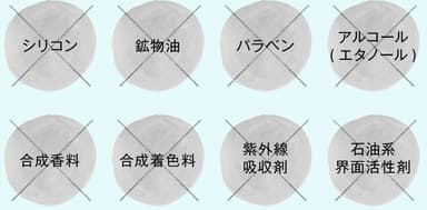お肌のための8つの無添加