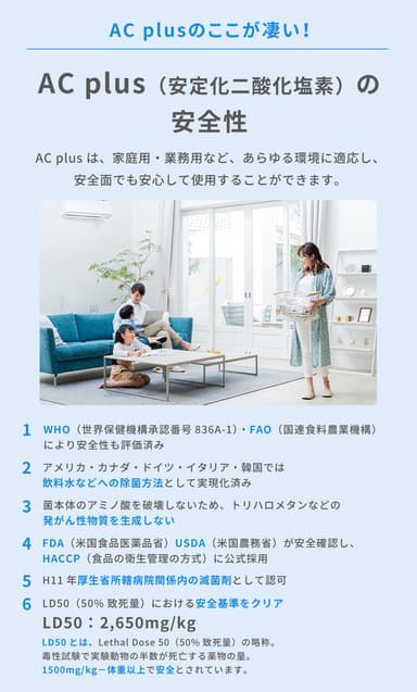 4. AC plus(安定化二酸化塩素)の安全性