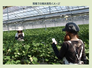 現場での端末使用イメージ