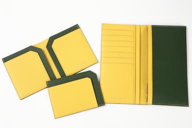 セパレート型ウォレット　グリーン＆イエロー