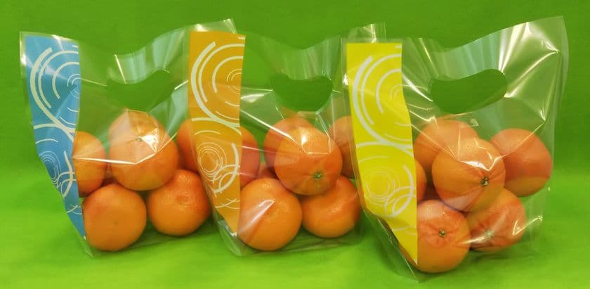 様々な青果物販売シーンで中身が見えやすいスタンドバッグ
「サンバッグLILLY(リリィ)シリーズ」が4月20日販売開始！