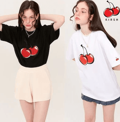 KIRSH　ラメ入りチェリーTシャツ