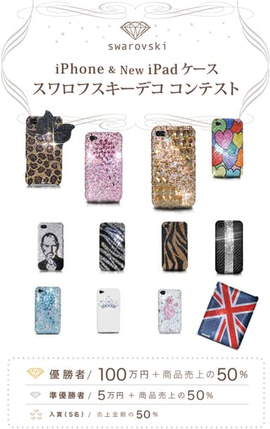 新しいiPad＆iPhoneスワロフスキーデココンテスト