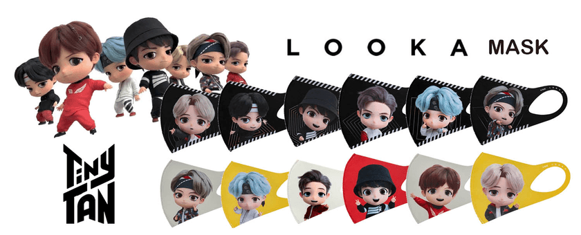 BTSキャラクター「TinyTAN」×LOOKA MASK　全31種類が
日本初上陸！2021年6月11日より販売・発送を開始！