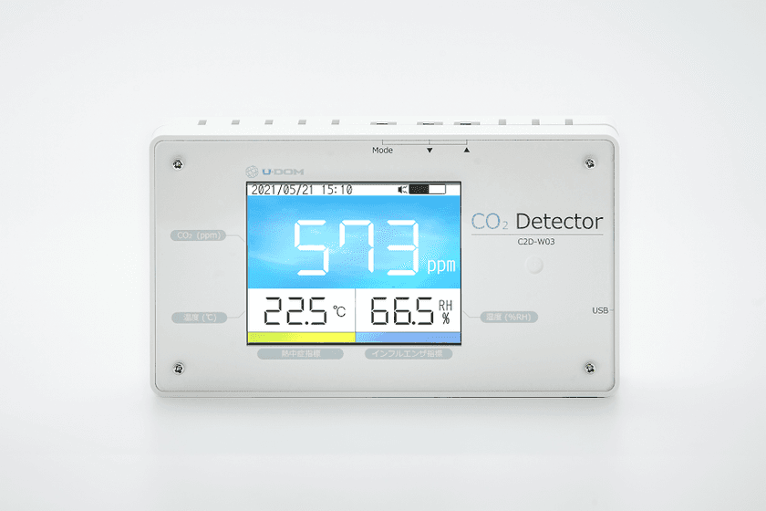 ユードム、二酸化炭素濃度測定器の
新製品『CO2 Detector』を2021年7月1日に発売