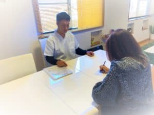 施術前のカウンセリング