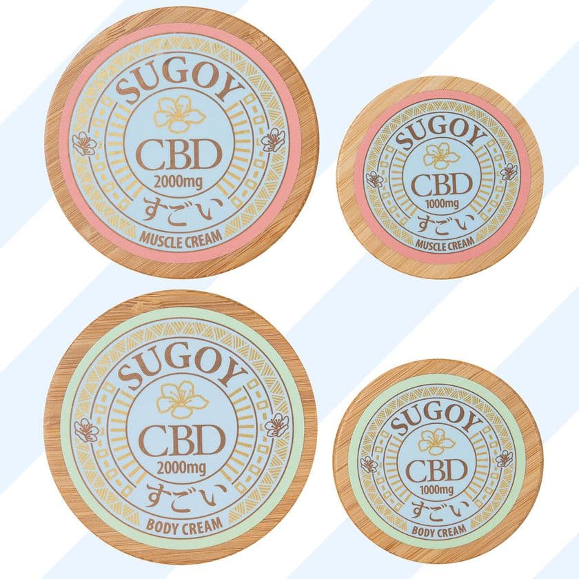 カリフォルニア発CBDブランド「SUGOY(すごい)」が日本初上陸
　オンラインで日本人向けCBD入りボディクリーム等を販売開始