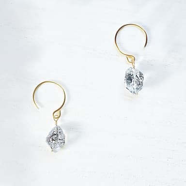 [14Kgf] Double point quartz pierce