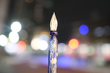 ペン先までハンドメイドのガラスペン六花