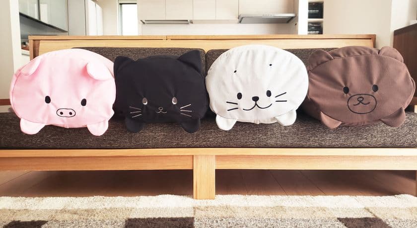 クッションにもなる『かわいい動物のふとん収納袋』　
ご好評につき7月19日に再入荷、BASEとAmazonにて販売