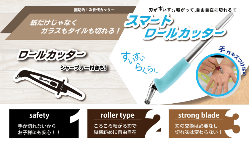なんでも切れるのに手は切れない
「ロールカッター」の普及を目指したクラウドファンディングを開始