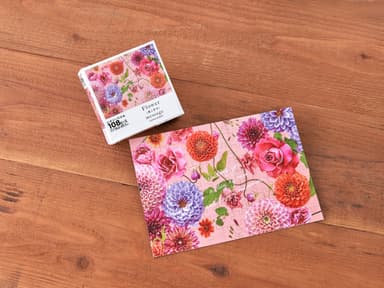 日比谷花壇オリジナルパズル「Flower message愛と幸せ」と花束のセット_パズル