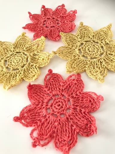 和紙のお花コースター