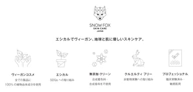 Snow Fox Skincareロゴと5つの哲学