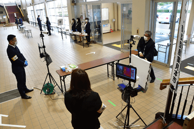 入場時の検温の実施