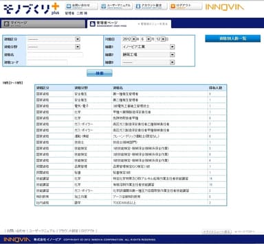 画面イメージ(資格管理)