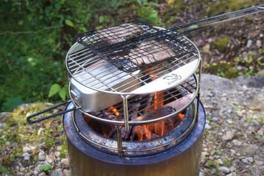 2段重ねで炊飯と焼肉