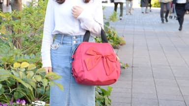 リボン2wayリュック レッド2
