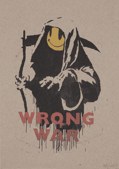 バンクシー《間違った戦争》Wrong War 2004年　個人蔵