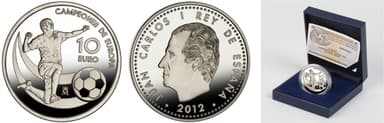 UEFA 10ユーロ銀貨
