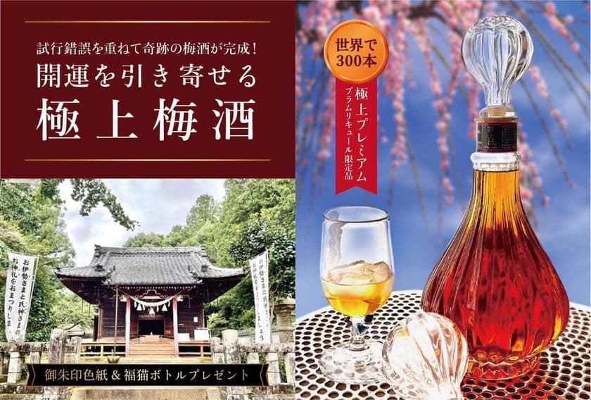試行錯誤を重ねて、奇跡の梅酒が誕生！
開運を引き寄せる　極上梅酒