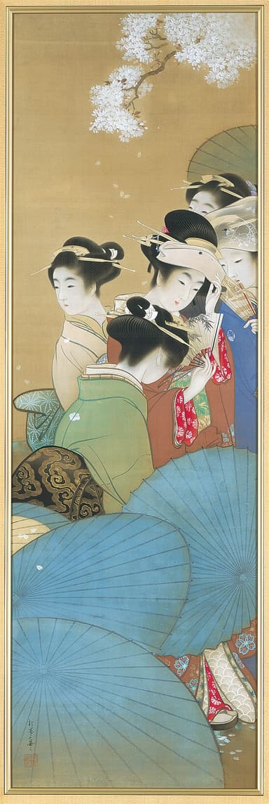 上村松園「花見」