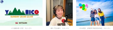 「YAMABICO」ロゴ、MITSUMI、SARD UNDERGROUND