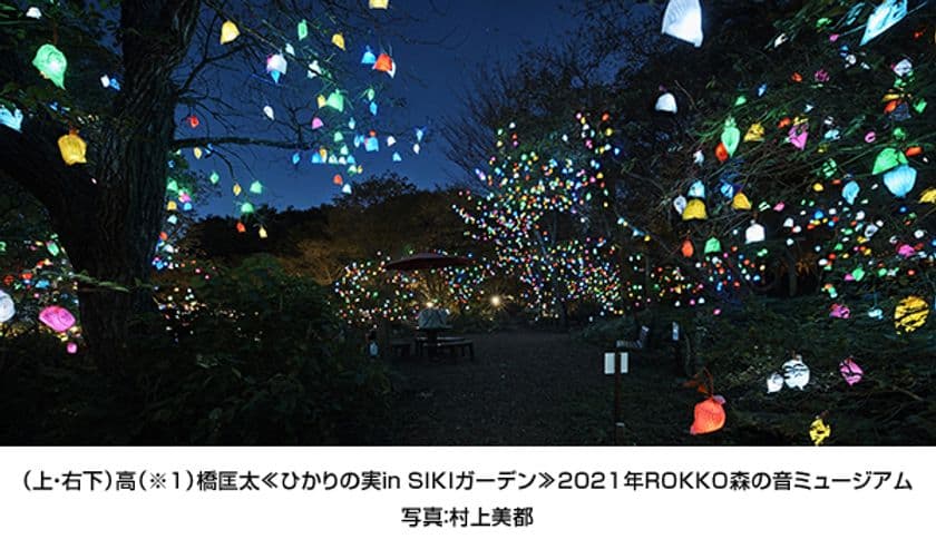 夜の六甲山を満喫できるイベントがリニューアル！
「六甲ミーツ・アート芸術散歩2022
ひかりの森～夜の芸術散歩～」開催決定！