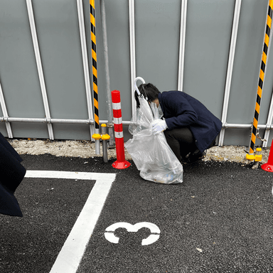 目黒駅近辺の清掃活動の様子