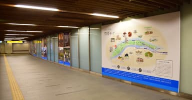 京阪電車中之島駅装飾「ぶらり、中之島」（画像はその一部分）